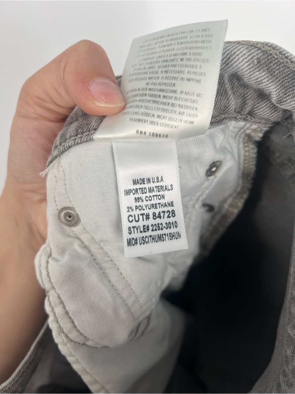 Citizens Of Humanity Miro Gray Denim Designer Horseshoe Barrel Western Jeans 27 - Picture 11 of 11